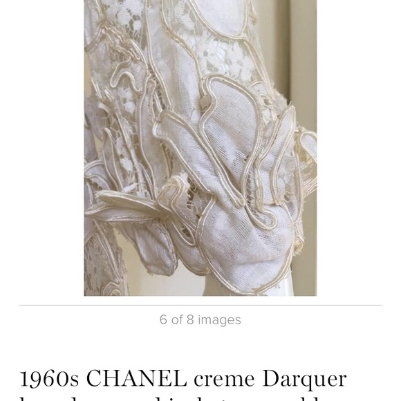 Pt 1 CHANEL 1960s 💯% authentic wedding dress - Picture 7 of 8
